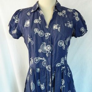 Anthropologie Porridge Two Wheeler Bicycle Dress